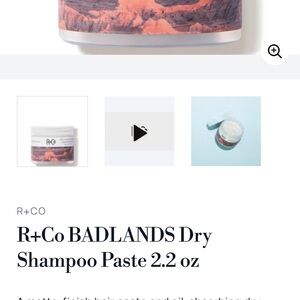 R+Co BADLANDS Dry Shampoo Paste - Vibrant Orange and Black